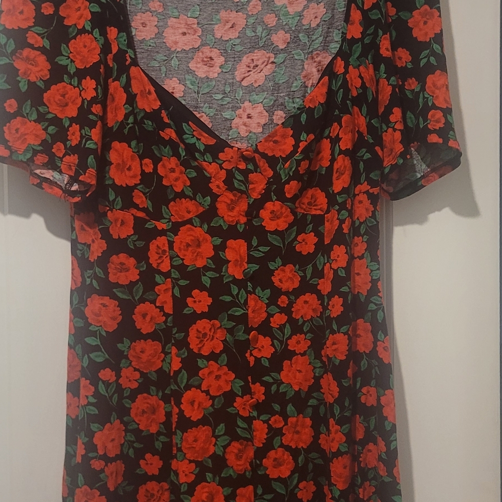 Asos Design Tea Dress Roses - Picture 4 of 10